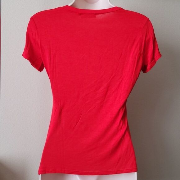 🔺️Ragdoll Red "Love Yourself" Short Sleeve Top Small - Picture 2 of 6